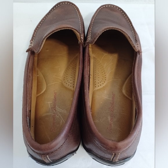 Tommy Bahama men's orion leather slip-on  loafers Brown size 9.5m - Picture 6 of 12